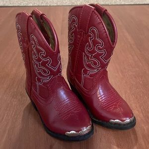 Smoky mountain boots for kids. Toddler size 7. Red.